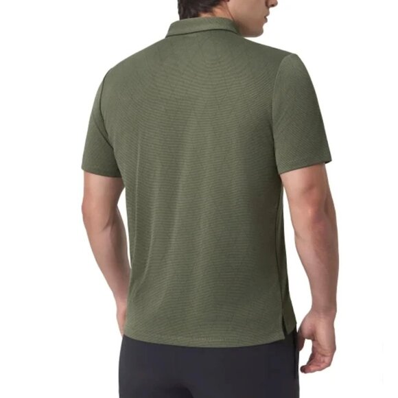Modern Ambition Men's XL Olive Green Short Sleeve Polo Shirt N0634 - Picture 2 of 11